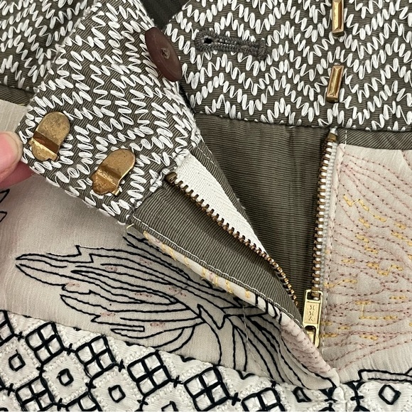 Tory Burch Ninian Embroidered Shorts Size 10 - Picture 7 of 12